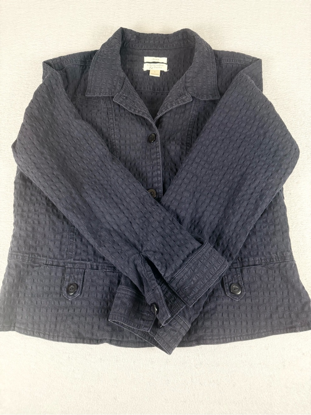 Woman’s Navy Blue Jacket. Size L